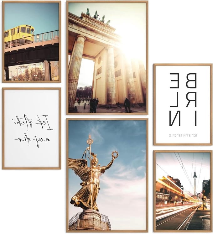 Poster Set - Wanddecoratie - Woonkamer Inrichten - Set van 6 - 2x A3 4x A4 - Meerdere