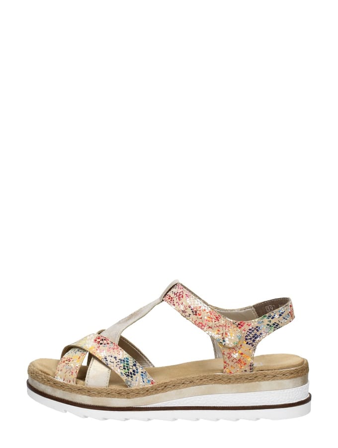 Rieker Sandalen Plat Sandalen Plat - beige - Maat 42