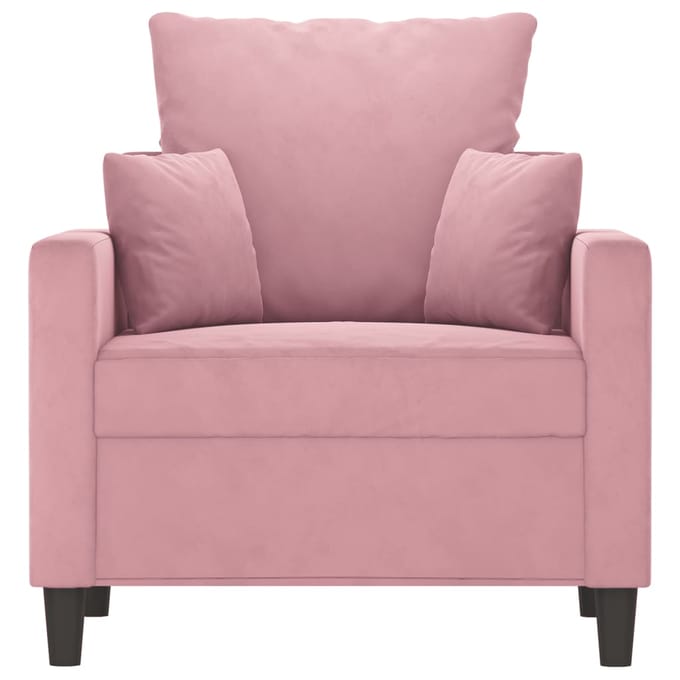 vidaXL Fauteuil 60 cm fluweel roze