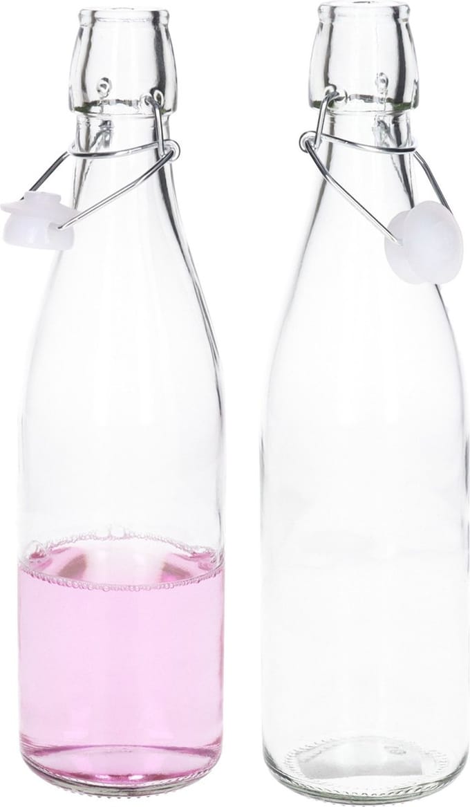 Alessandro Beugelfles/weckfles - 2x - glas - transparant - luchtdicht - 500 ml