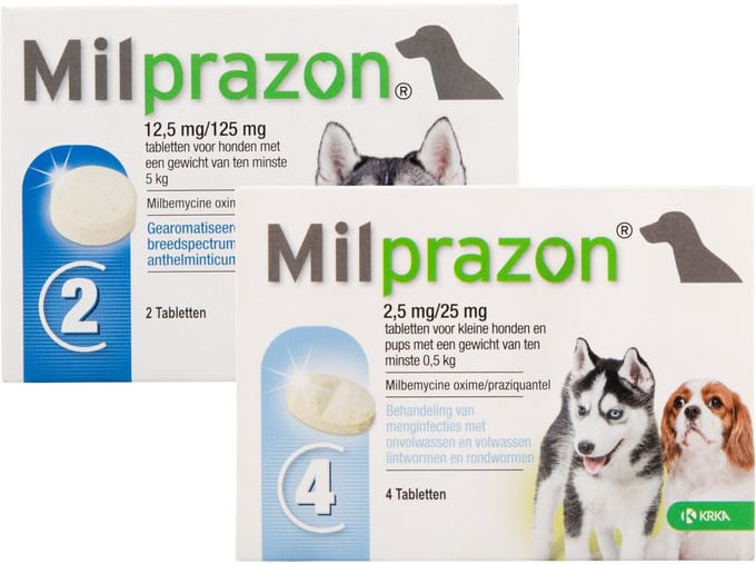 Milprazon kleine hond (2,5 mg) - 2 x 4 tabletten