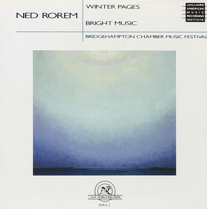 Bridgehampton Chamber Music Festival - Rorem: Winter Pages | Bright Music (CD)
