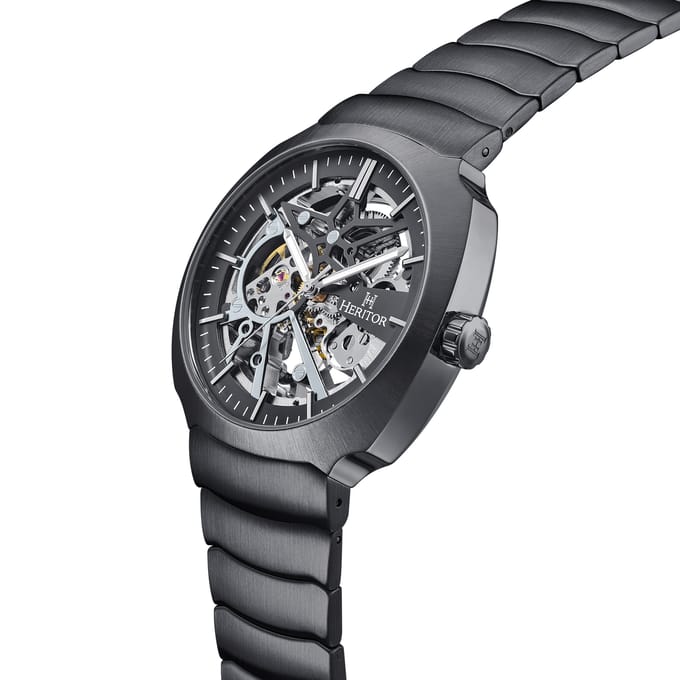 Heritor Automatic Magnus horloge met roestvrijstalen band - brons