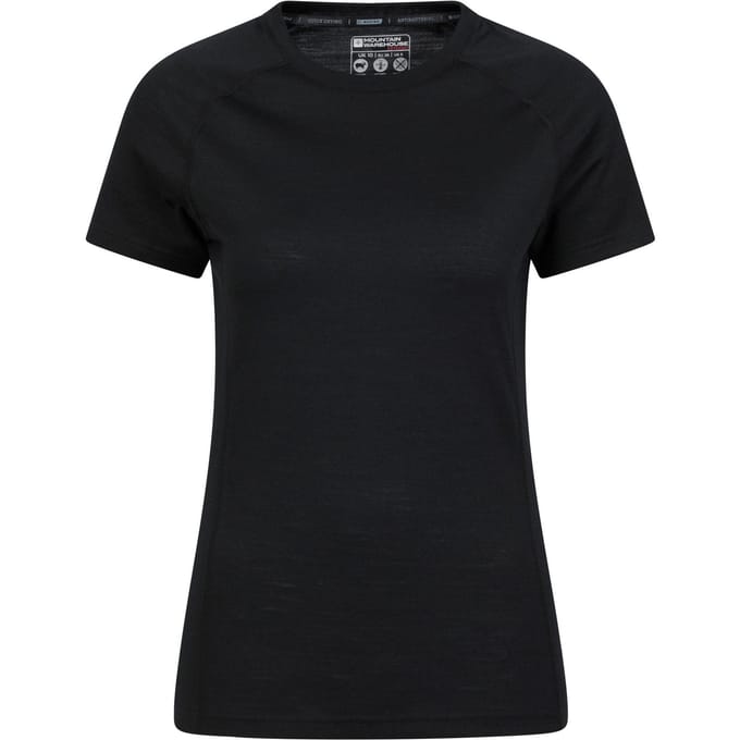 Mountain Warehouse Dames/Dames Summit Merino Wol Thermo Top (Zwart)