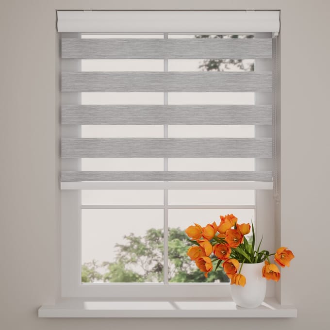 Duo Rolgordijn Splendid Fiber - Lichtdoorlatend - Grey - 110 x 175