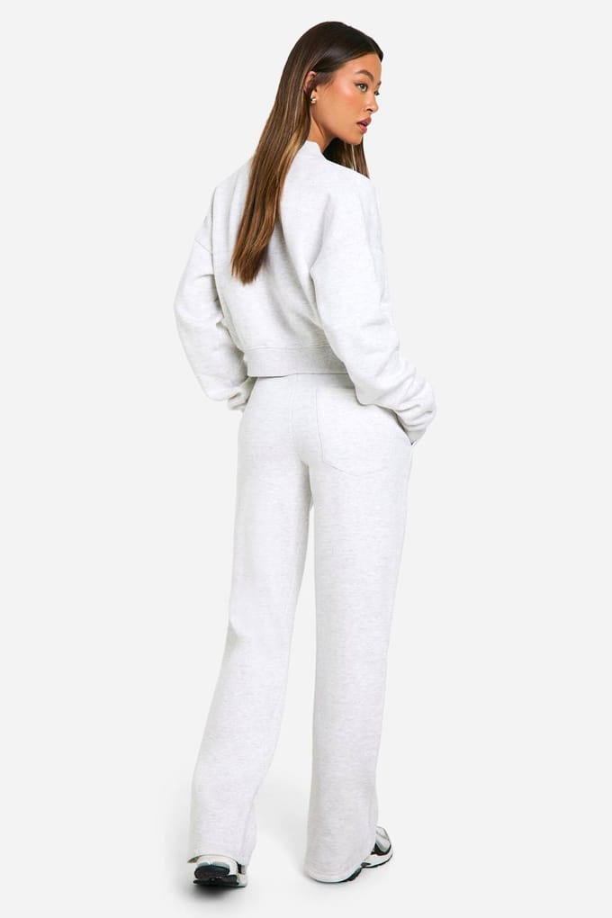 boohoo Dames Lang 3-delig bomber trainingspak | Ash Grey | Maat: 14