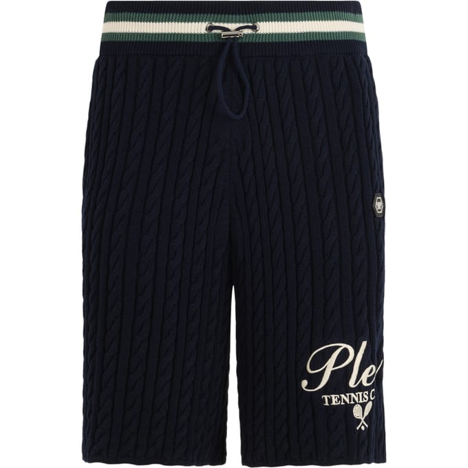 Knitted Drawstring Shorts Plein Tennis