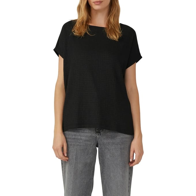 s.Oliver - female - Gestructureerd T-shirt in een ontspannen pasvorm