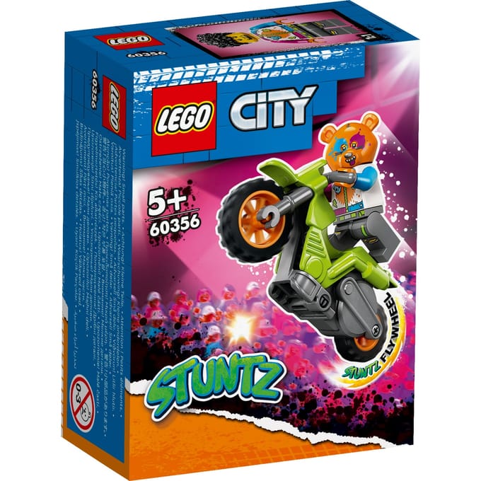 LEGO 60356 City Stuntz Beer stuntmotor, Actie Speelgoed met Coureur Poppetje