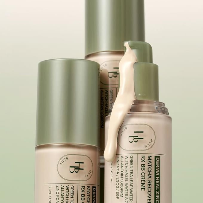 [HEVE BLUE] Derma Zink Matcha MX BB Crème 30ml 0.5 Ivory beige
