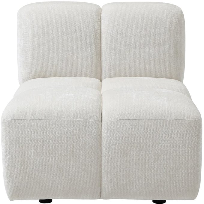 Vente-unique Fauteuil in gebroken wit getextureerde stof CARLIVI