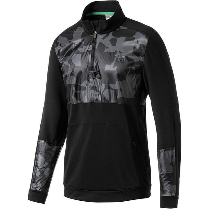 Puma Golf WarmCell Union Pullover 1/4 Zip Up Camo Heren Track Top 577912 02