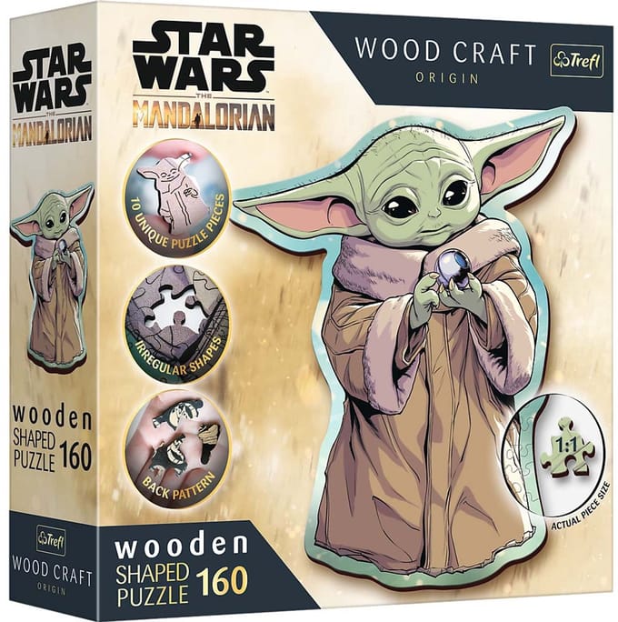 Trefl houten puzzel Star Wars Grogu 160 stukjes FSC duurzaam.