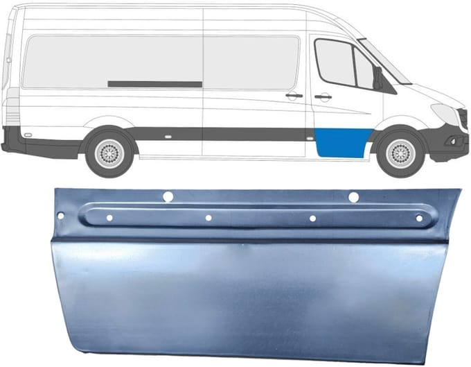Reparatiepaneel voor deur voor Mercedes Sprinter 2006-2018 / Rechts