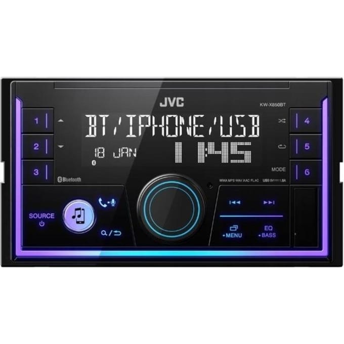 JVC KW-X850BT 2DIN Autoradio - Multicolor