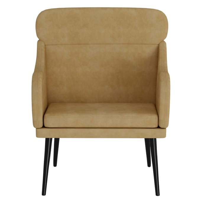 vidaXL Fauteuil 63x76x80 cm fluweel bruin