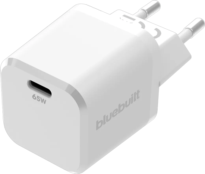 BlueBuilt 65W GaN Usb C Oplader Wit