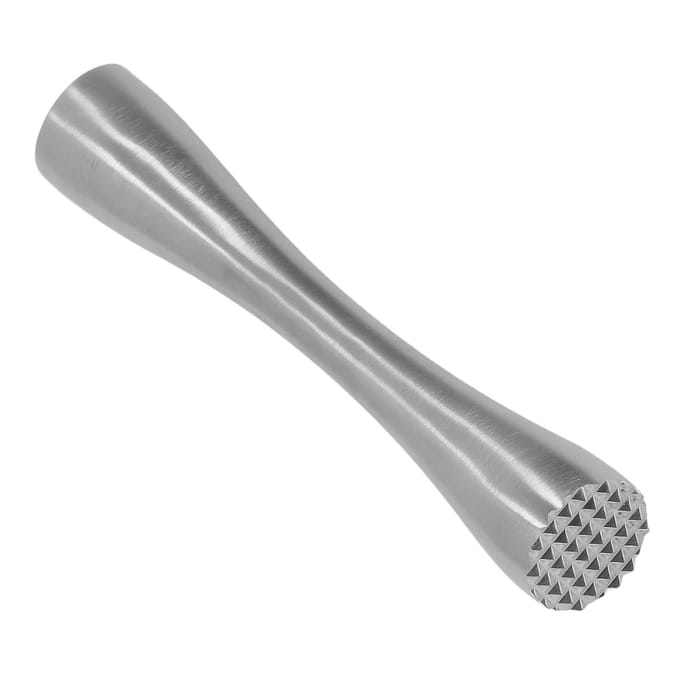 Pilon à cocktail en acier inoxydable de qualité alimentaire, ergonomique, forgé en une seule pièce, pour boisson, pour cuisine Short Handle gray