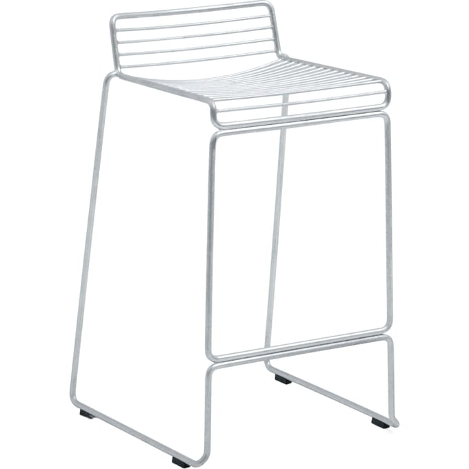 HAY Hee Bar Stool - verzinkt - Zithoogte 65 cm