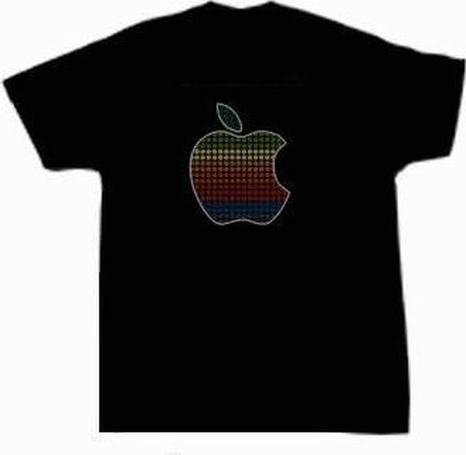 LED - T-shirt - Equalizer - Zwart - Appel - S