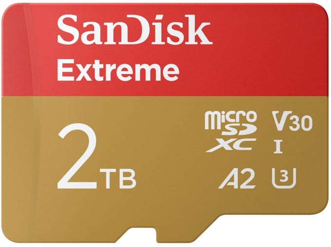 SANDISK Extreme - MicroSDXC - 2TB - Inclusief SD Adapter