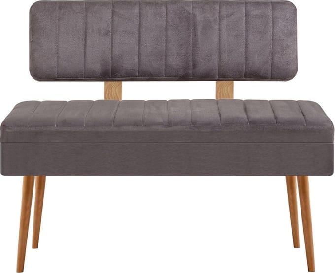 Asir - Bank - Atlantic Pine en Antraciet - 90 x 39 x 40 cm