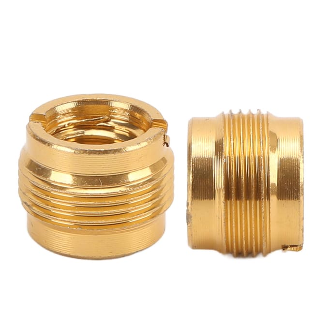 5 stuks Microfoon Schroefdraad Adapter 3/8in Vrouwelijk naar 5/8in Mannelijk Adapter Goud voor Microfoon Microfoonstandaard Zwenkarm beige