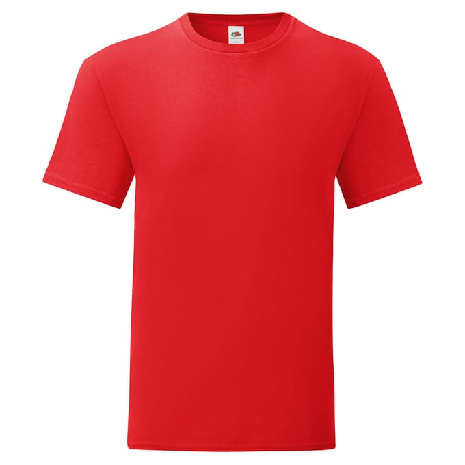 Fruit of the Loom Heren Iconisch 150 T-Shirt (Rood)
