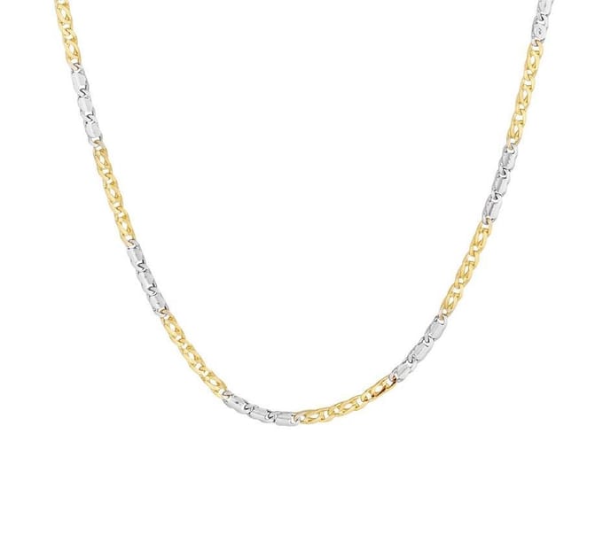 YO&NO -  Ketting - Goud -  Valkenoog -  2,1 mm -  45 cm - Sieraden vrouw - 5,83gr - 585 Goud