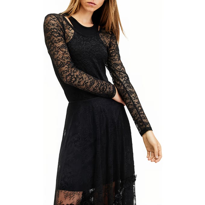 AllSaints Nori Lace Bodysuit Black Taglia: 12 | Body Outlet | Donna | Nero