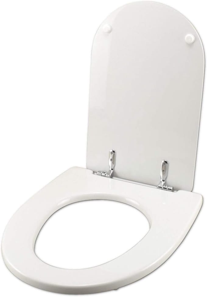 Toiletbril Hout - WC Deksel - Badkamer Upgrade - Hars Coating - Standaard Pasvorm - Wit
