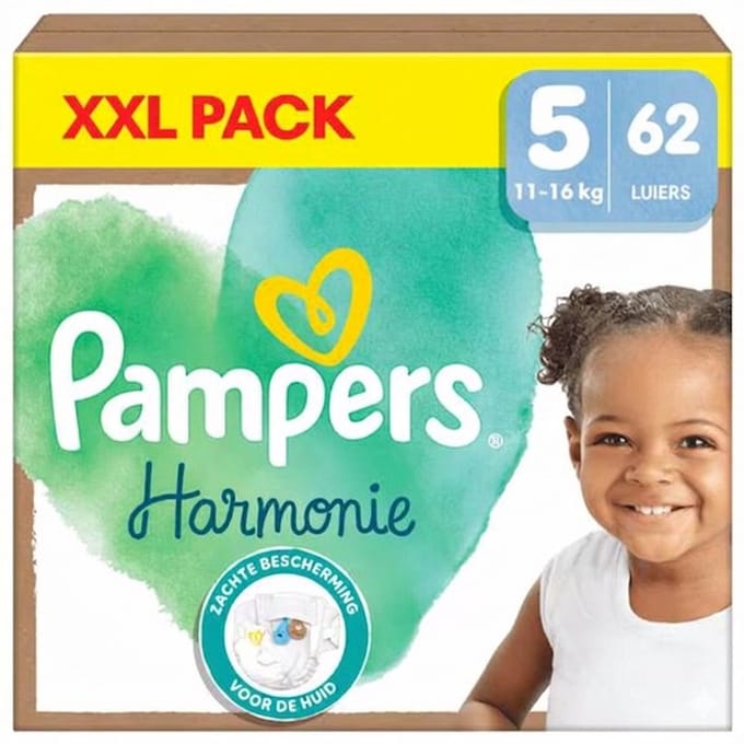 Pampers - Harmonie - Maat 5 - Mega Pack - 62 stuks - 11/16 KG