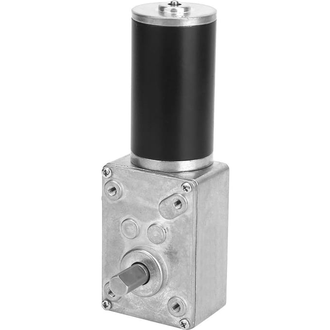 Snelheidsreductie Elektrische Versnellingsbakmotor Omkeerbare Wormwielmotor 8mm As 24V(100RPM)