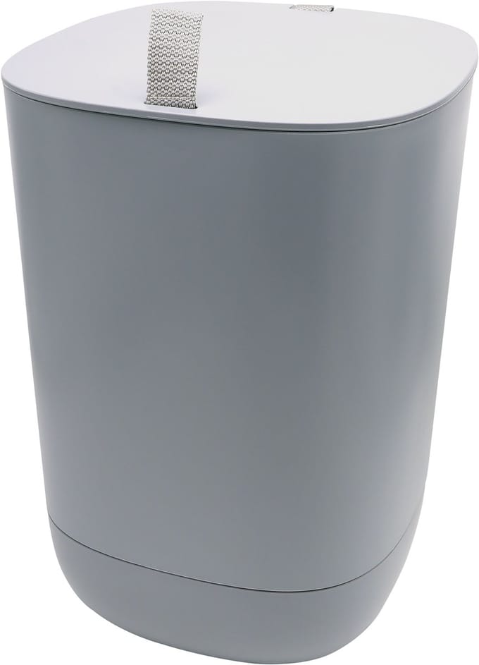 Nature - Bokashi compostbak - H35 x 24 x 25,7cm - grijs - 10,6L - voor in de keuken