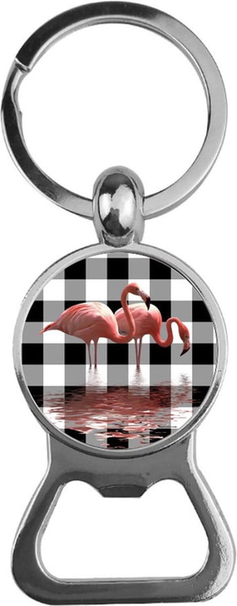 Bieropener Glas - Flamingos