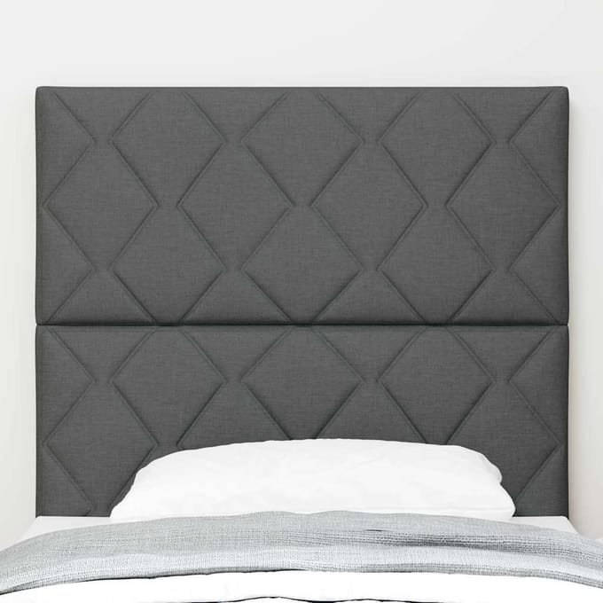 vidaXL - Hoofdbord - Donkergrijs - 100 - cm - Stof