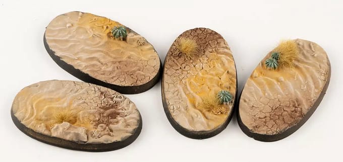 Deserts of Maahl Bases Pre-Painted (4x 60mm Oval)
