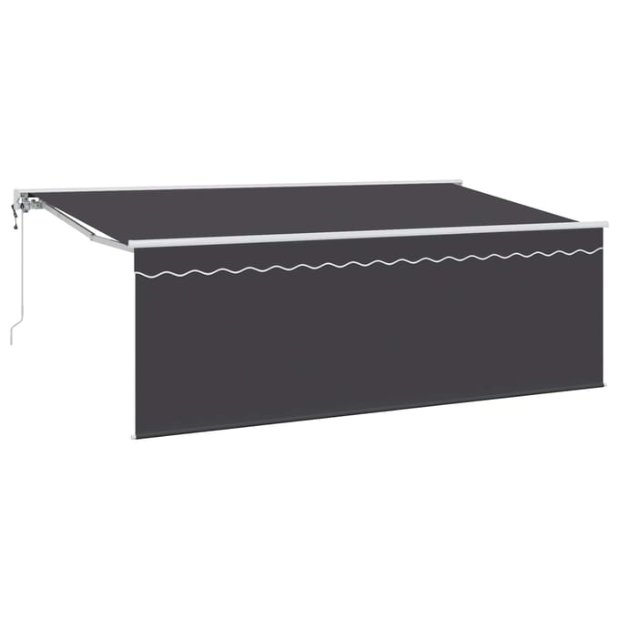 vidaXL - Uitschuifbare - luifel - Antraciet - 400 - x - 200 - cm