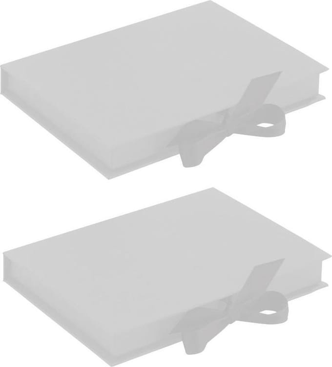 Luxe geschenkdoos giftcard WIT, 16x11,5x2cm (10 stuks)