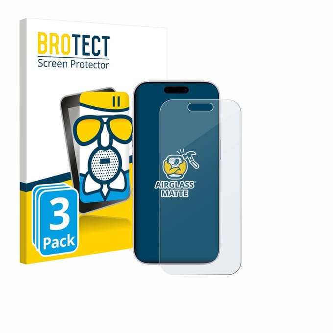 BROTECT - Screenprotector voor Apple iPhone 17 - Folie Beschermfolie Beschermglas matte 3 Stuks