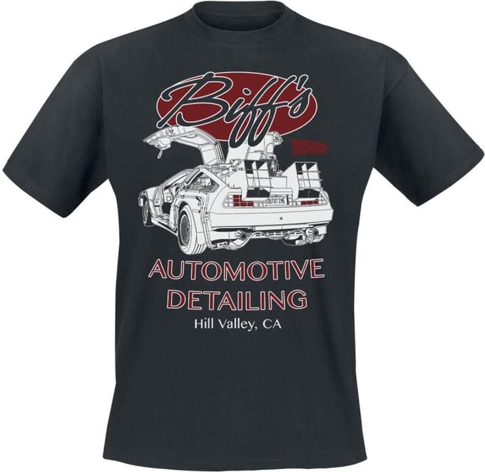 Back To The Future Biff's Automotive Detailing T-shirt zwart S