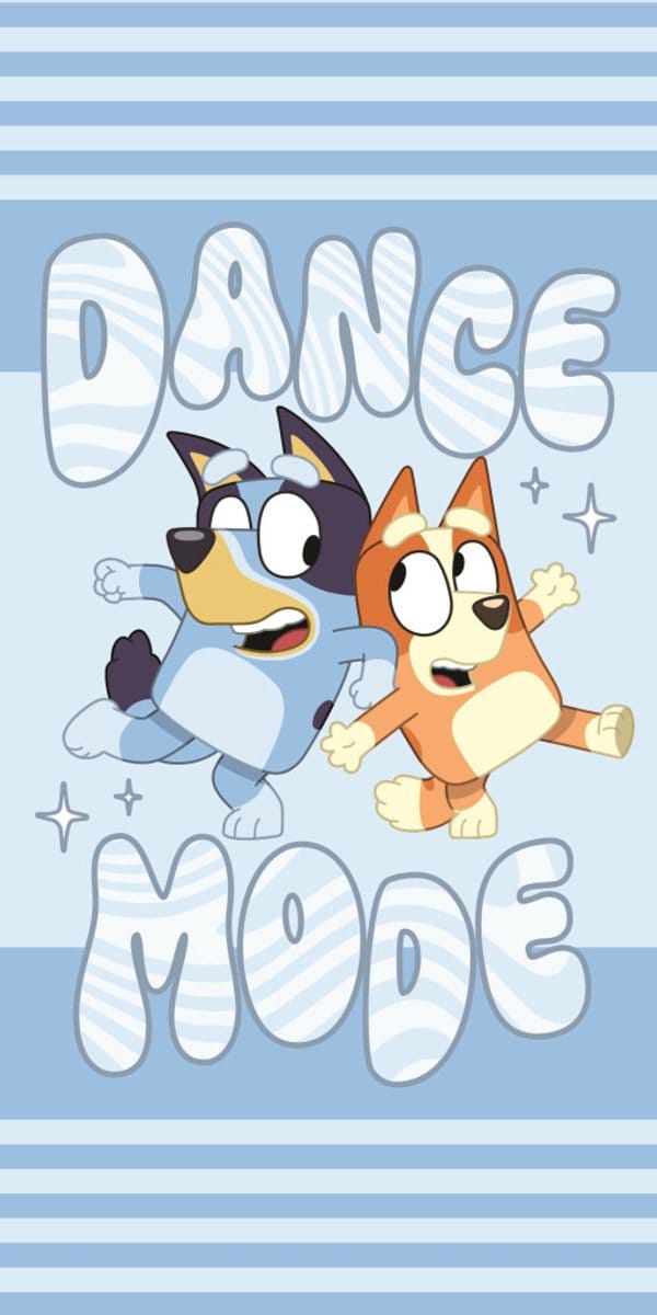 Bluey strandlaken Dance Mode extra absorberend 70 x 140 cm - katoen
