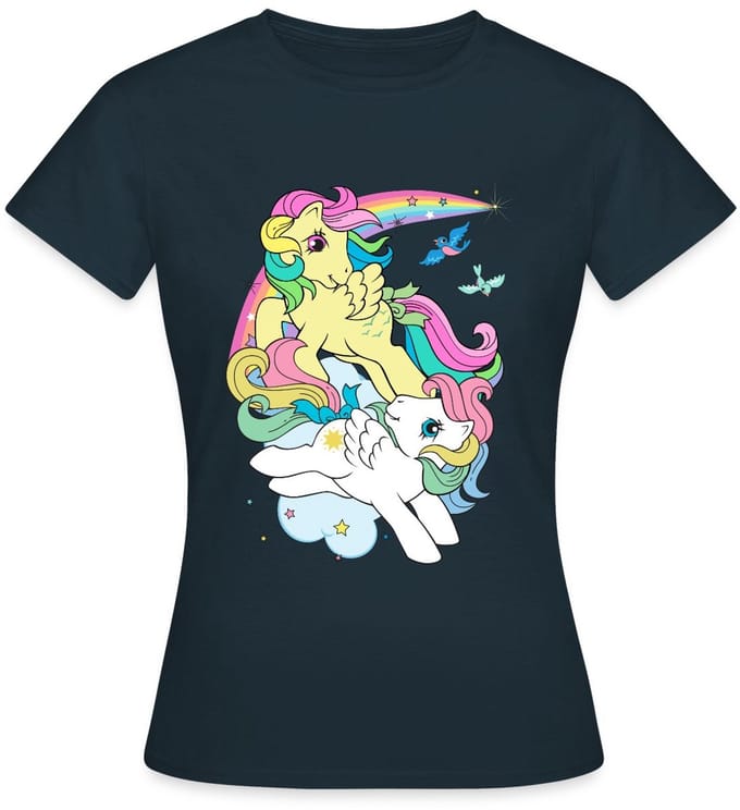 My Little Pony Retro Pony's Met Gekleurde Manen T-Shirt Dames