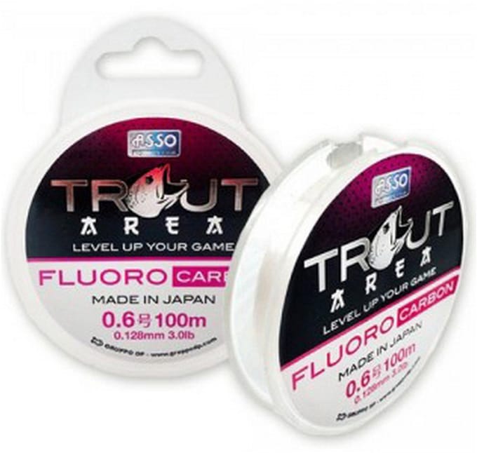 Asso Trout Area Std 100 M Flurocarbon Transparant 0.117 mm
