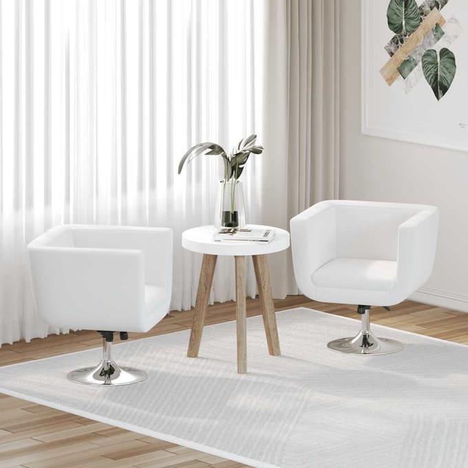vidaXL - Barstoelen - 2 - st - kunstleer - wit