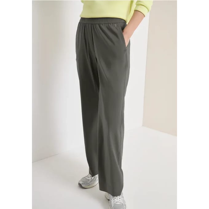 High Waist broek met wijde pijpen in Loose Fit
