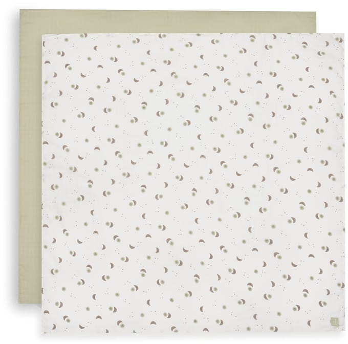 Jollein Hydrofiele Doek Large - 115x115cm - Over the Moon - 2 Stuks