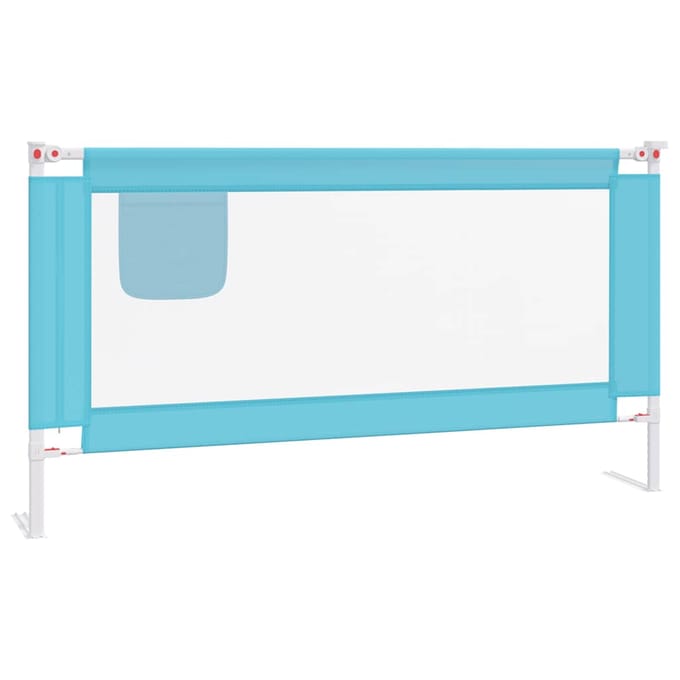 Barrière de sécurité pour lit d'enfant Bleu 160 x 25 cm Tissu