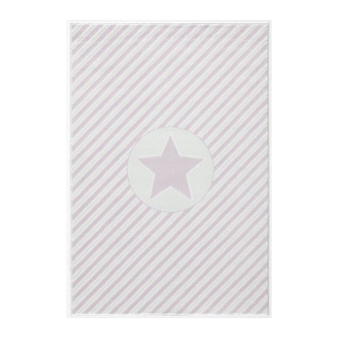 Livone Tapijt 120 cm x 180 cm Happy Rugs Decostar Roze - Wit