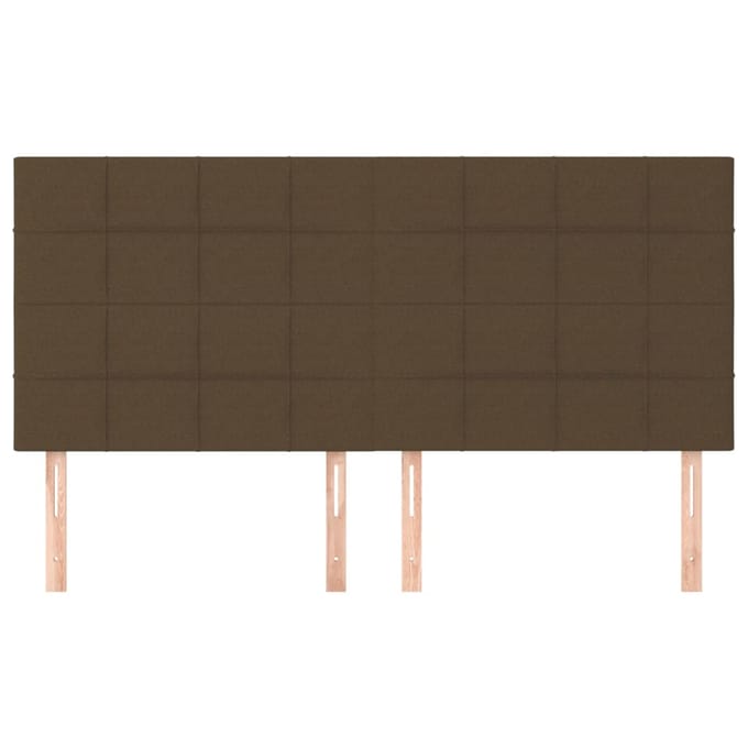 vidaXL - Hoofdbord - donkerbruin - 200x5x118/128 - cm - stof